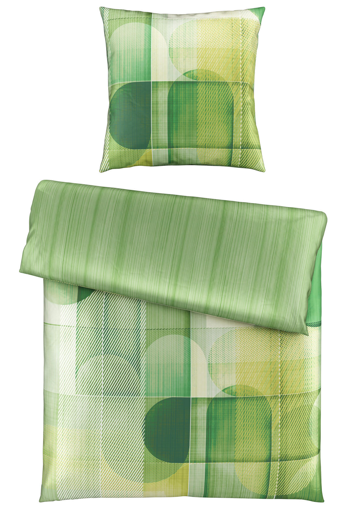 WENDEBETTWÄSCHE Satin 135/200 cm  - Grün, Design, Textil (135/200cm) - Esposa