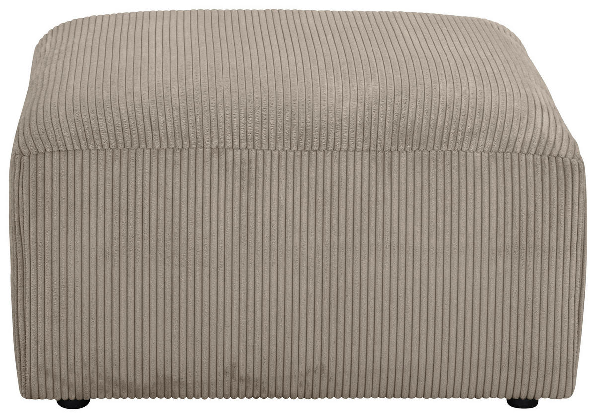 HOCKER Cord Taupe  - Taupe/Schwarz, Design, Kunststoff/Textil (75/75/45cm) - Max Winzer