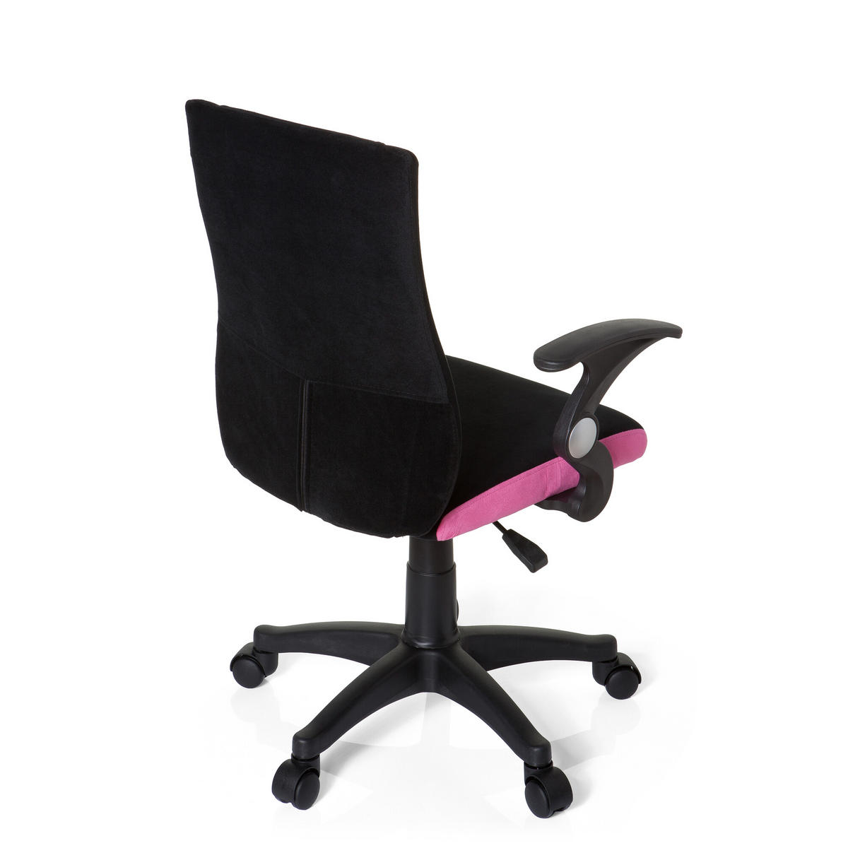 MLADINSKI VRTLJIVI STOL umetna masa črna, pink  - roza/pink, Basics, umetna masa (50/87-97/40cm) - MID.YOU