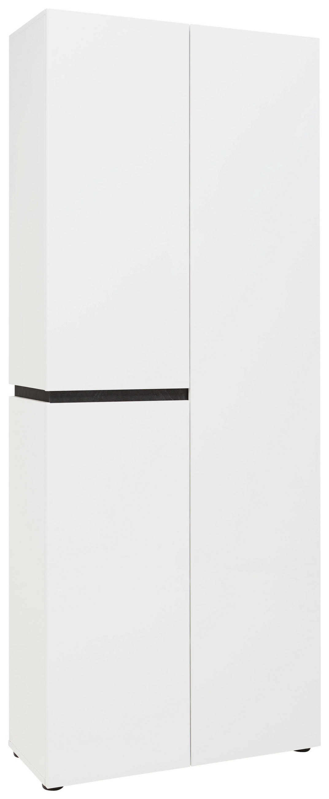 SCHUHSCHRANK Anthrazit, Weiß  - Anthrazit/Weiß, Design (80,1/200/34cm) - Voleo