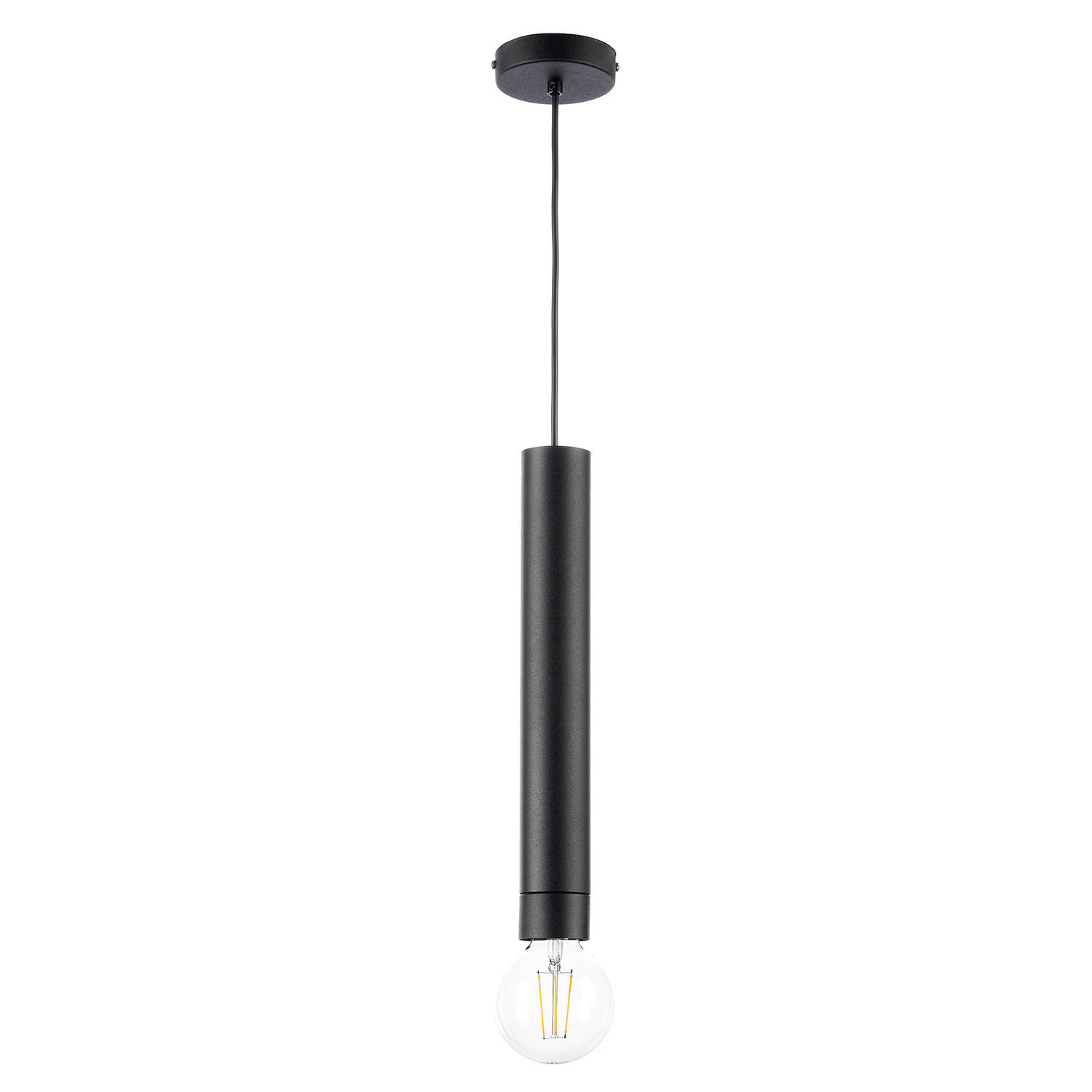 XXXLutz Hängeleuchte Schwarz 90 cm