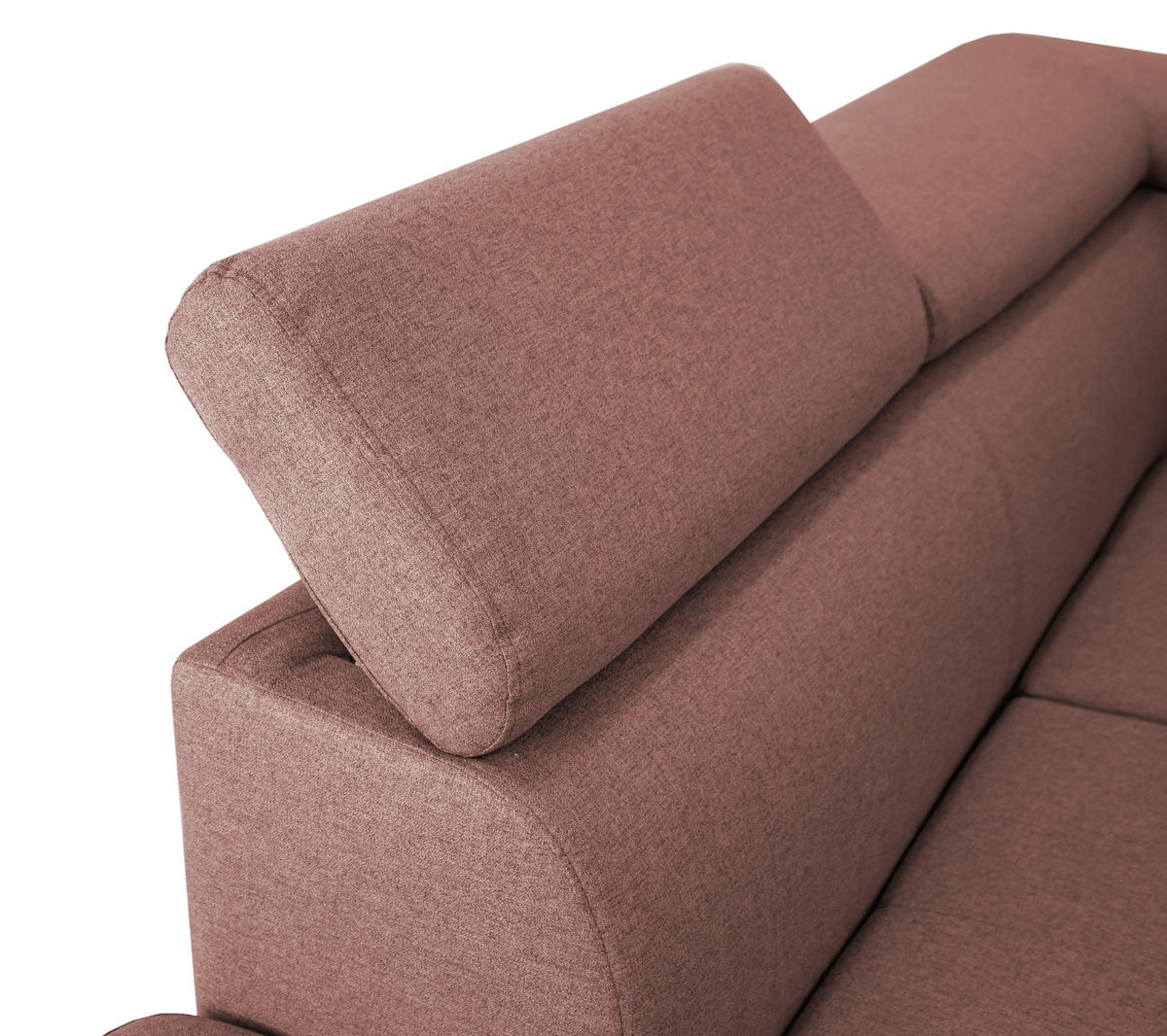 ECKSOFA in Webstoff Hellrot  - Hellrot/Silberfarben, Design, Textil/Metall (226/257cm) - Xora