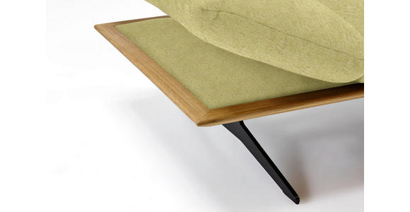 ECKSOFA in Flachgewebe Limette 314/159 cm - Limette/Schwarz, Design, Holz/Textil (314/159cm) - Dieter Knoll