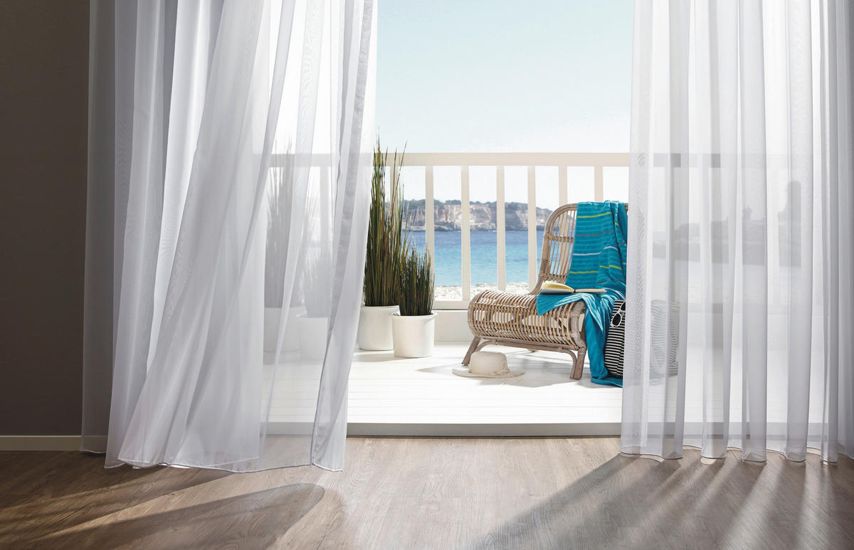 ZÁCLONA, průhledné, 300 cm - bílá, Basics, textil (300cm) - Esposa