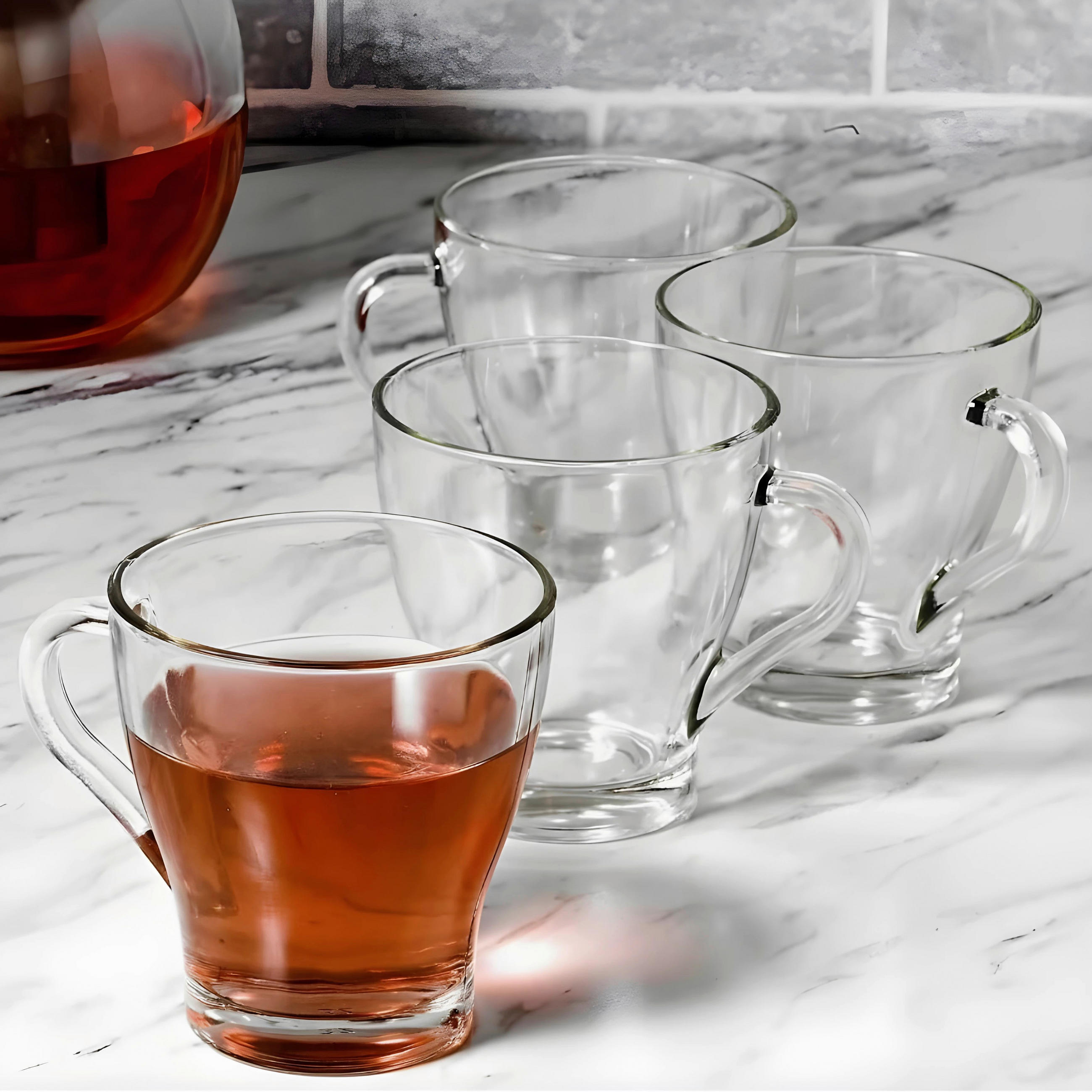 SET MED TEGLAS  - transparent, Basics, glas (9/9,5/7,9cm)