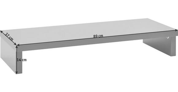 TV-AUFSATZ in - Graphitfarben, KONVENTIONELL, Holzwerkstoff (89/14/37cm) - Voleo