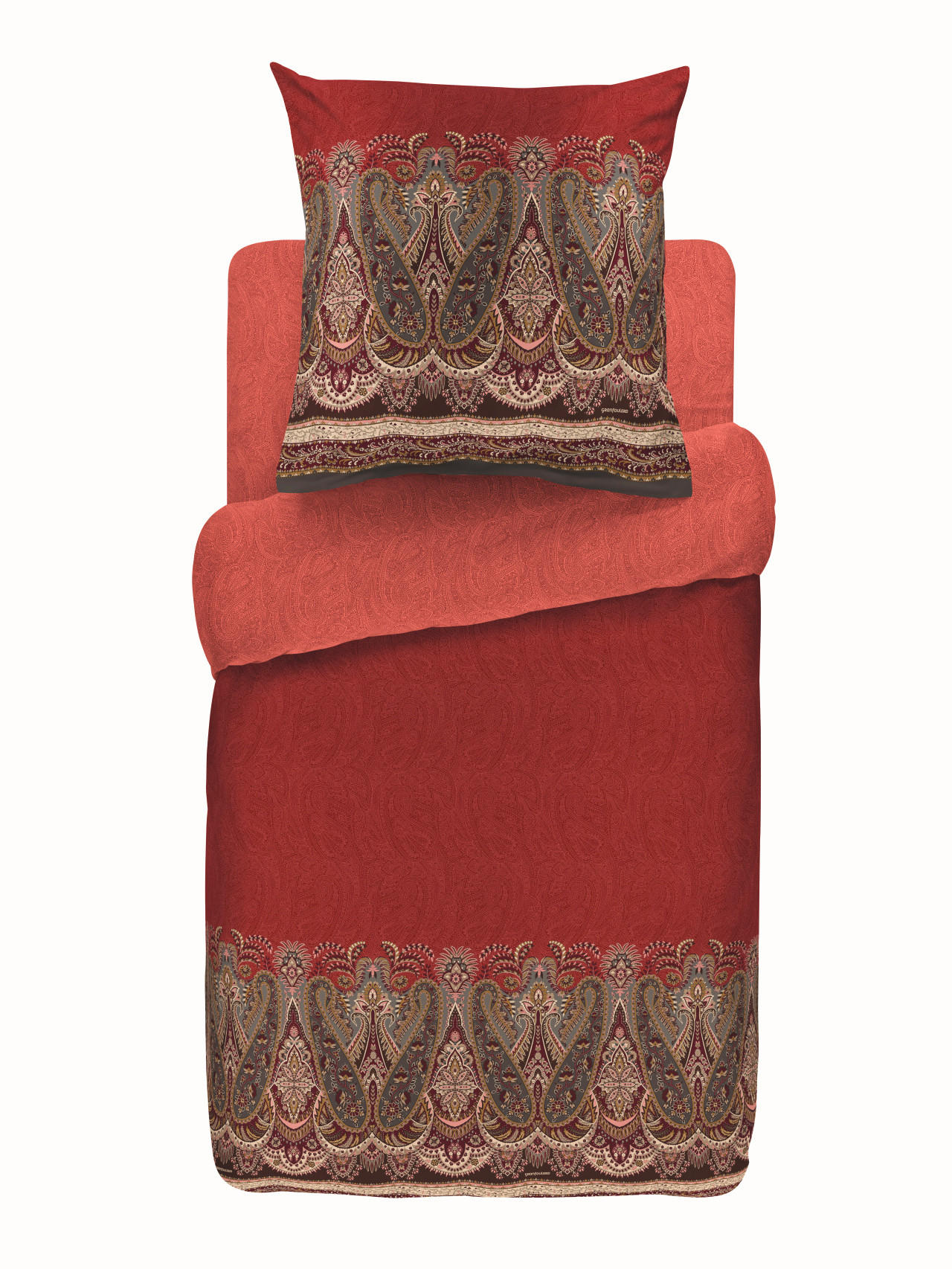 BETTWÄSCHE SABBIONETA 155/220 cm - Grün, Basics, Textil (155/220cm) - Bassetti
