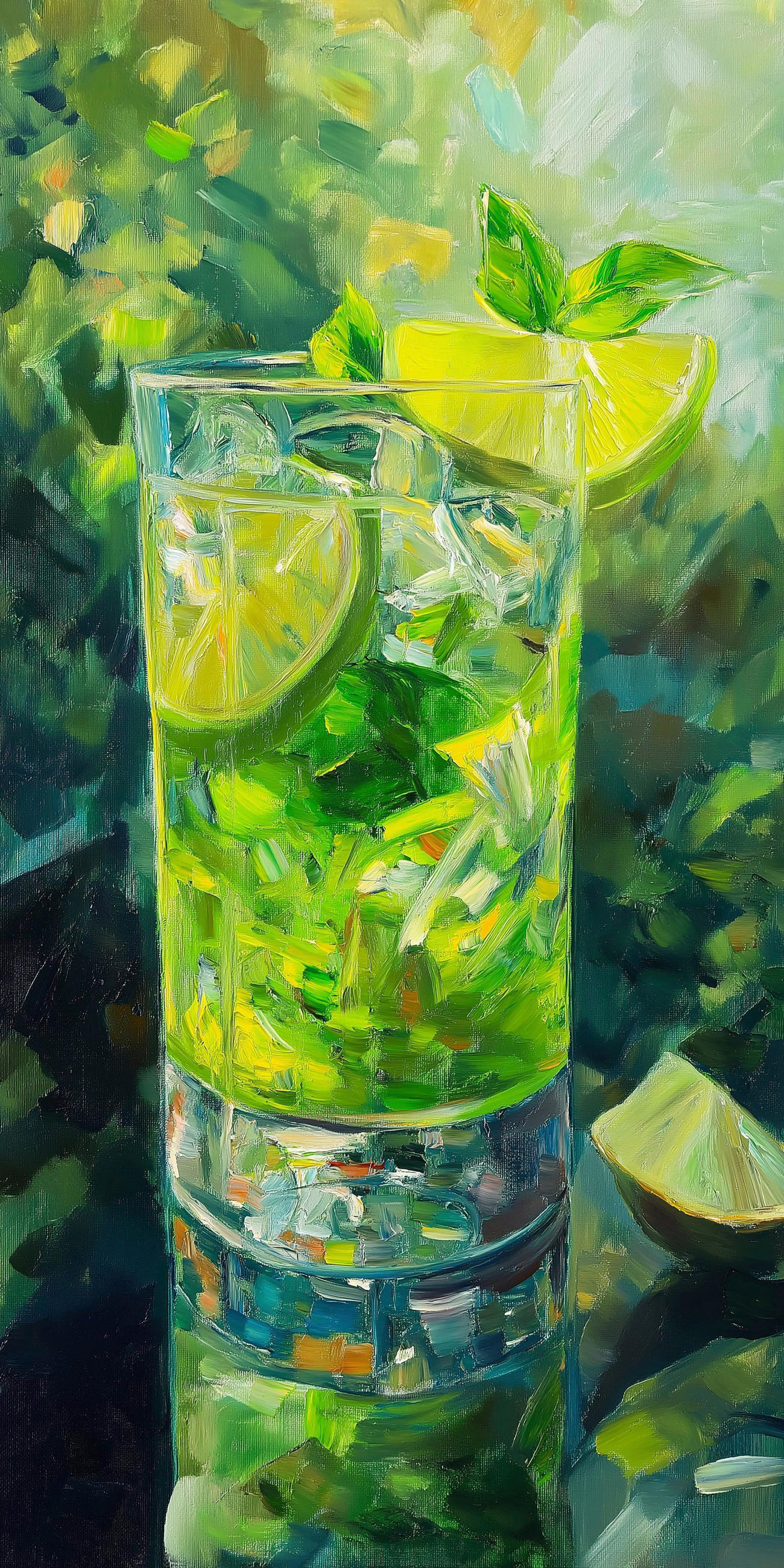 Euroart Leinwandbild Colourful Cocktails Viii Mehrfarbig 20x40 cm