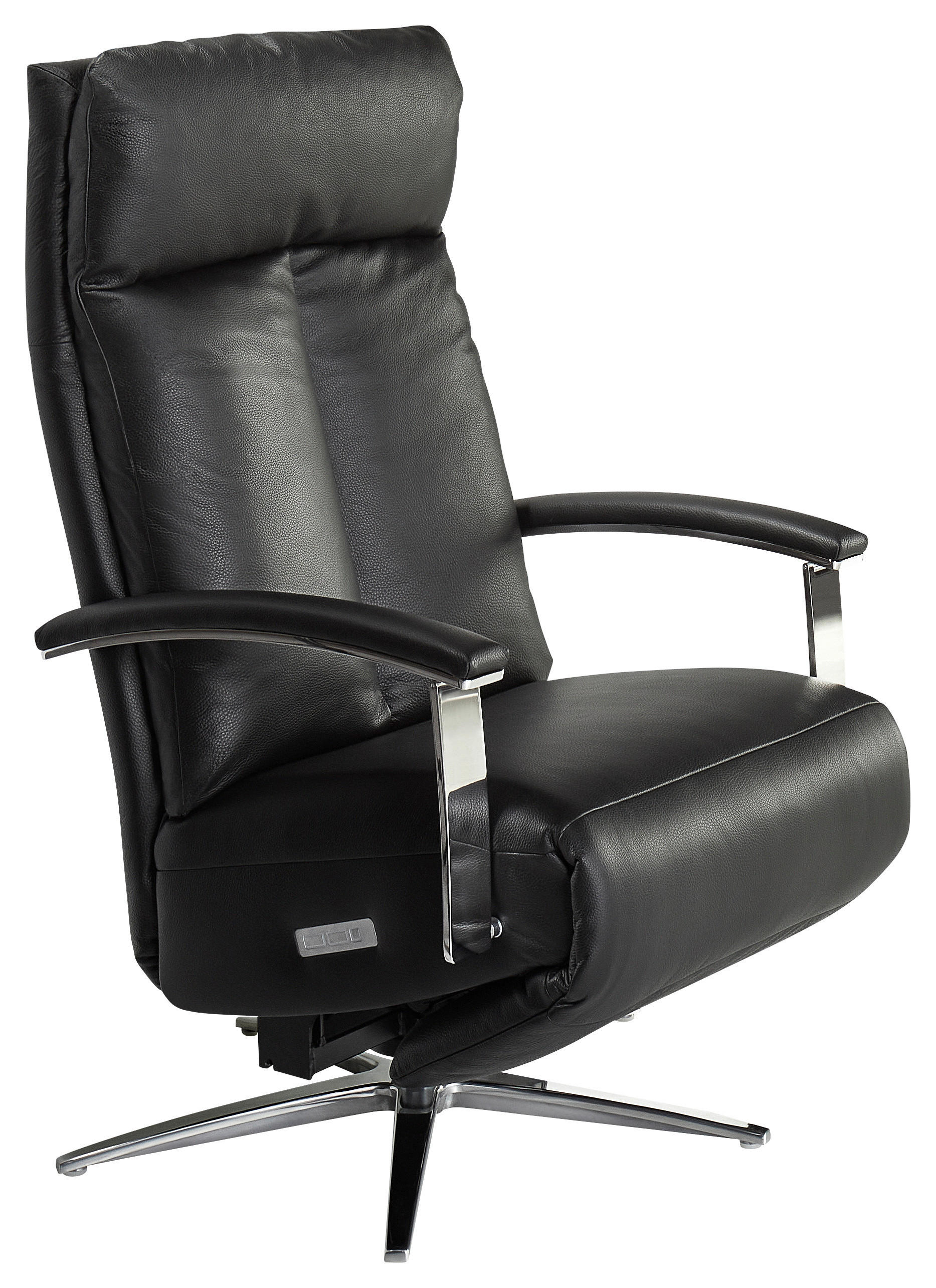 RELAXSESSEL in Leder - Alufarben, Design, Leder/Metall (70/117/88cm) - Horst AG
