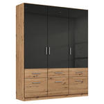 KLEIDERSCHRANK  in Dunkelgrau, Eiche Artisan  - Dunkelgrau/Silberfarben, Design, Holzwerkstoff/Kunststoff (136/197/54cm) - Carryhome