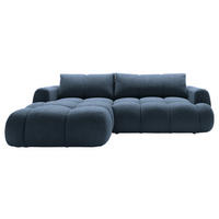 ECKSOFA Dunkelblau Struktur  - Schwarz/Dunkelblau, KONVENTIONELL, Kunststoff/Textil (172/272cm) - Carryhome