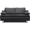 SCHLAFSOFA in Flachgewebe Dunkelgrau  - Chromfarben/Dunkelgrau, Design, Textil/Metall (194/96/86cm) - Novel