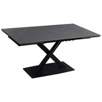ESSTISCH 160-240/90/76 cm  Metall, Keramik, Glas ausziehbar rechteckig Anthrazit, Schwarz  - Anthrazit/Schwarz, Design, Glas/Keramik (160-240/90/76cm) - Novel