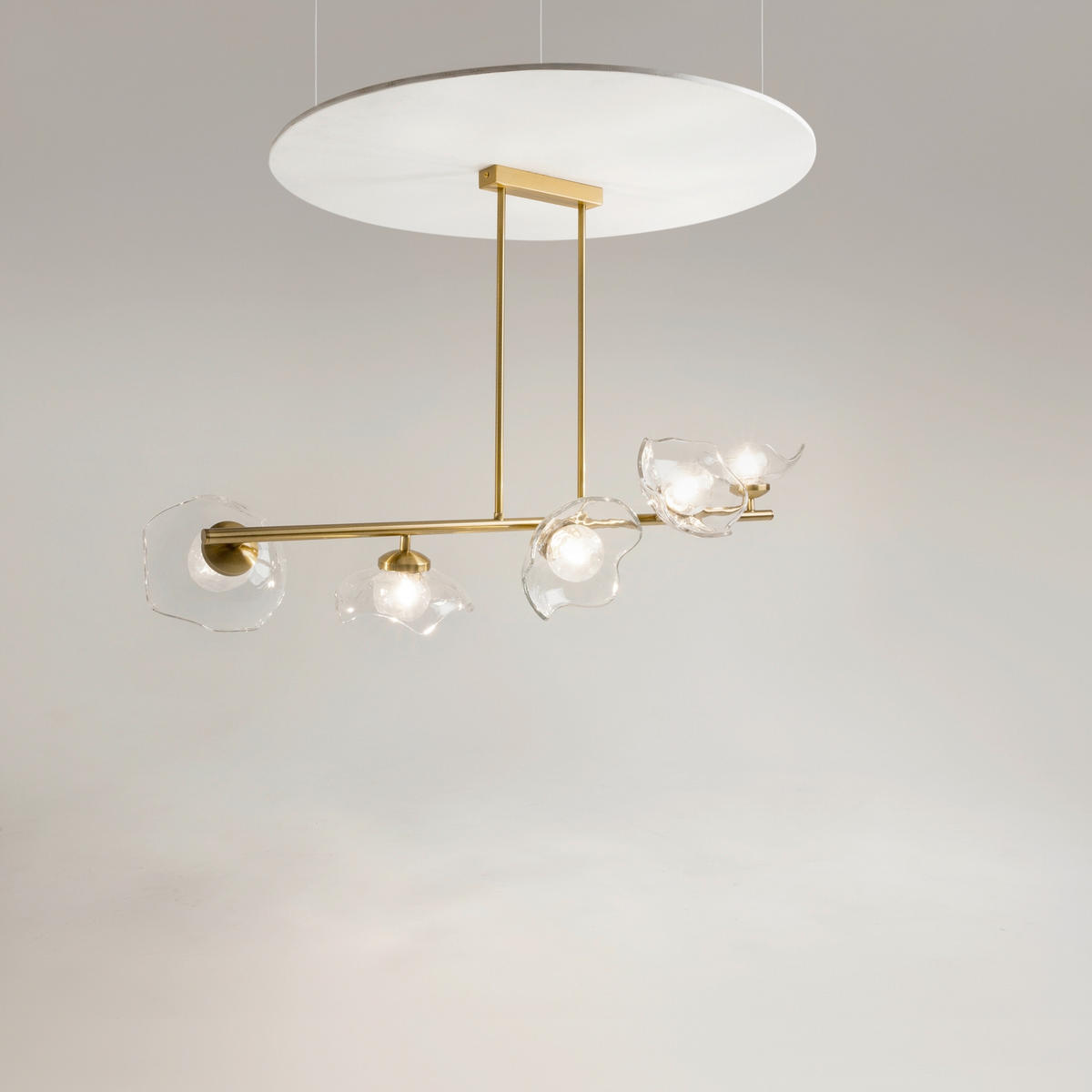 PENDELLAMPA Miracle 110/84,4/30,9 cm  - mässingsfärgad/transparent, Design, metall (110/84,4/30,9cm) - MAYTONI