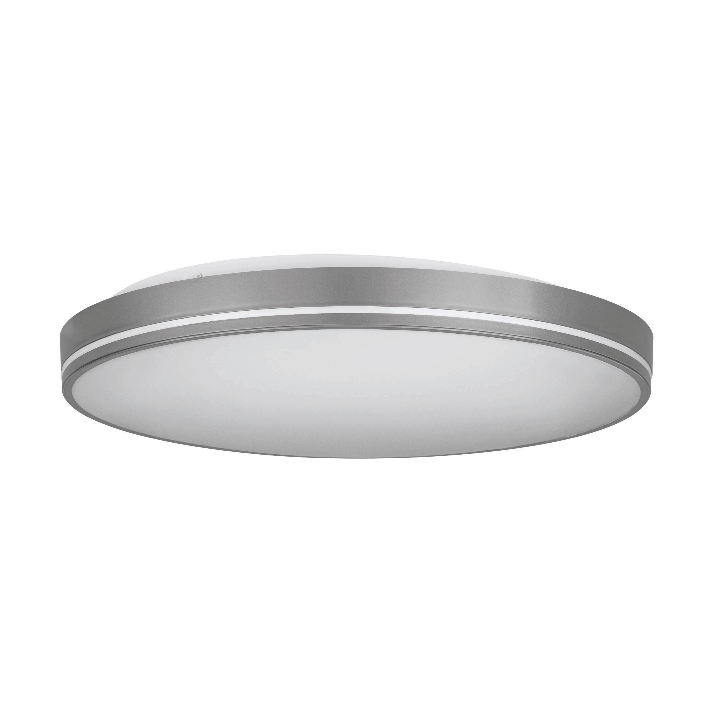 DECKENLEUCHTE 39,5/7,5 cm   - Weiß/Grau, Basics, Kunststoff/Metall (39,5/7,5cm) - Eglo
