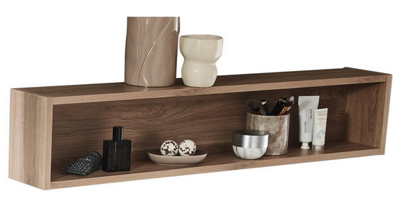 BADEZIMMERREGAL 100/20/15 cm - Eichefarben, Design, Holzwerkstoff (100/20/15cm) - Novel