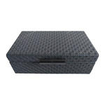 DEKOBOX    29/16/9,5 cm  - Schwarz, Design, Leder/Holzwerkstoff (29/16/9,5cm) - Ambia Home
