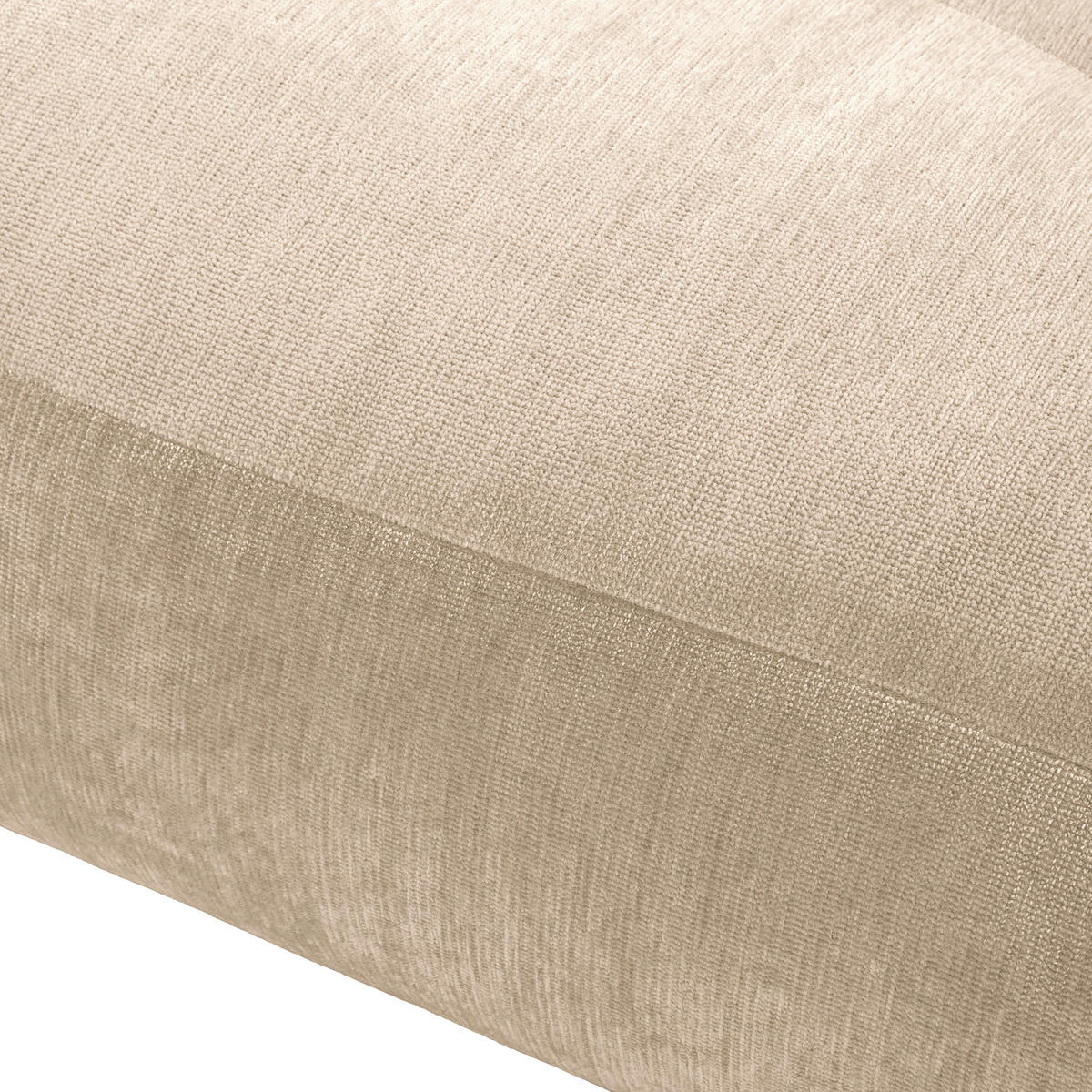 HOCKER in Textil Creme  - Creme/Schwarz, Modern, Kunststoff/Textil (102/46/65cm) - Trendmanufaktur
