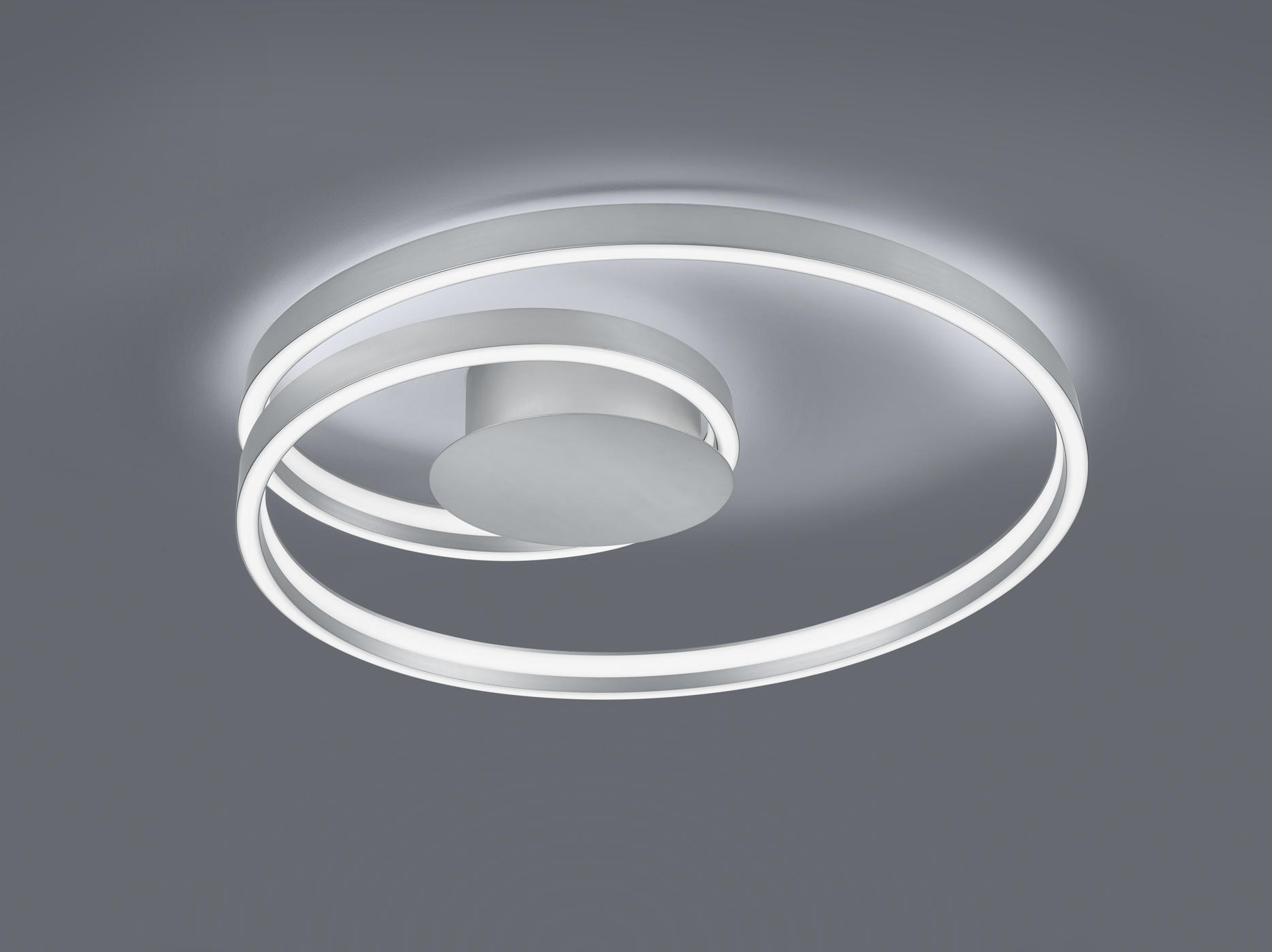 LED-DECKENLEUCHTE CINQUE  - Weiß/Nickelfarben, Design, Kunststoff/Metall (72/12cm) - Cinque