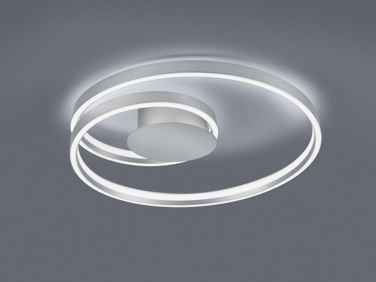 LED-DECKENLEUCHTE - Weiß/Nickelfarben, Design, Kunststoff/Metall (72/12cm) - Cinque
