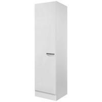 GESCHIRRSCHRANK 50/200/57 cm  in Weiß, Weiß Hochglanz  - Edelstahlfarben/Weiß Hochglanz, MODERN, Holzwerkstoff/Metall (50/200/57cm) - FlexWell