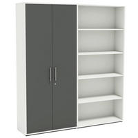 AKTENSCHRANK 168,8/185,6/33 cm  - Anthrazit/Weiß, MODERN, Holzwerkstoff (168,8/185,6/33cm) - MID.YOU
