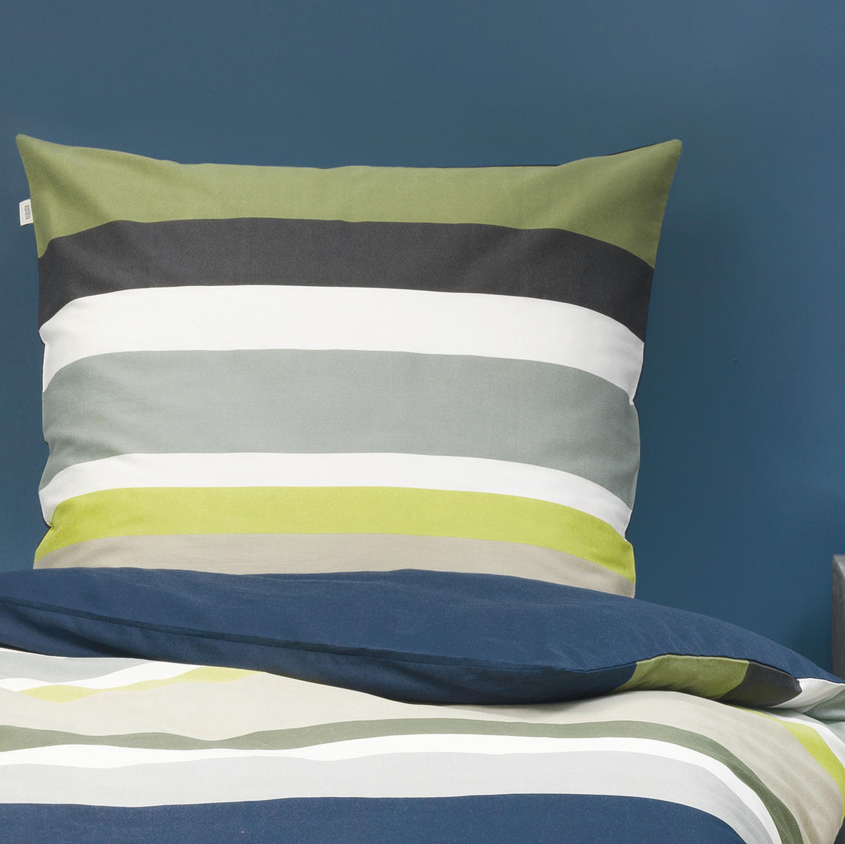 WENDEBETTWÄSCHE Noel Satin 135/200 cm  - Haselnussfarben/Dunkelblau, KONVENTIONELL, Textil (135/200cm) - Schöner Wohnen