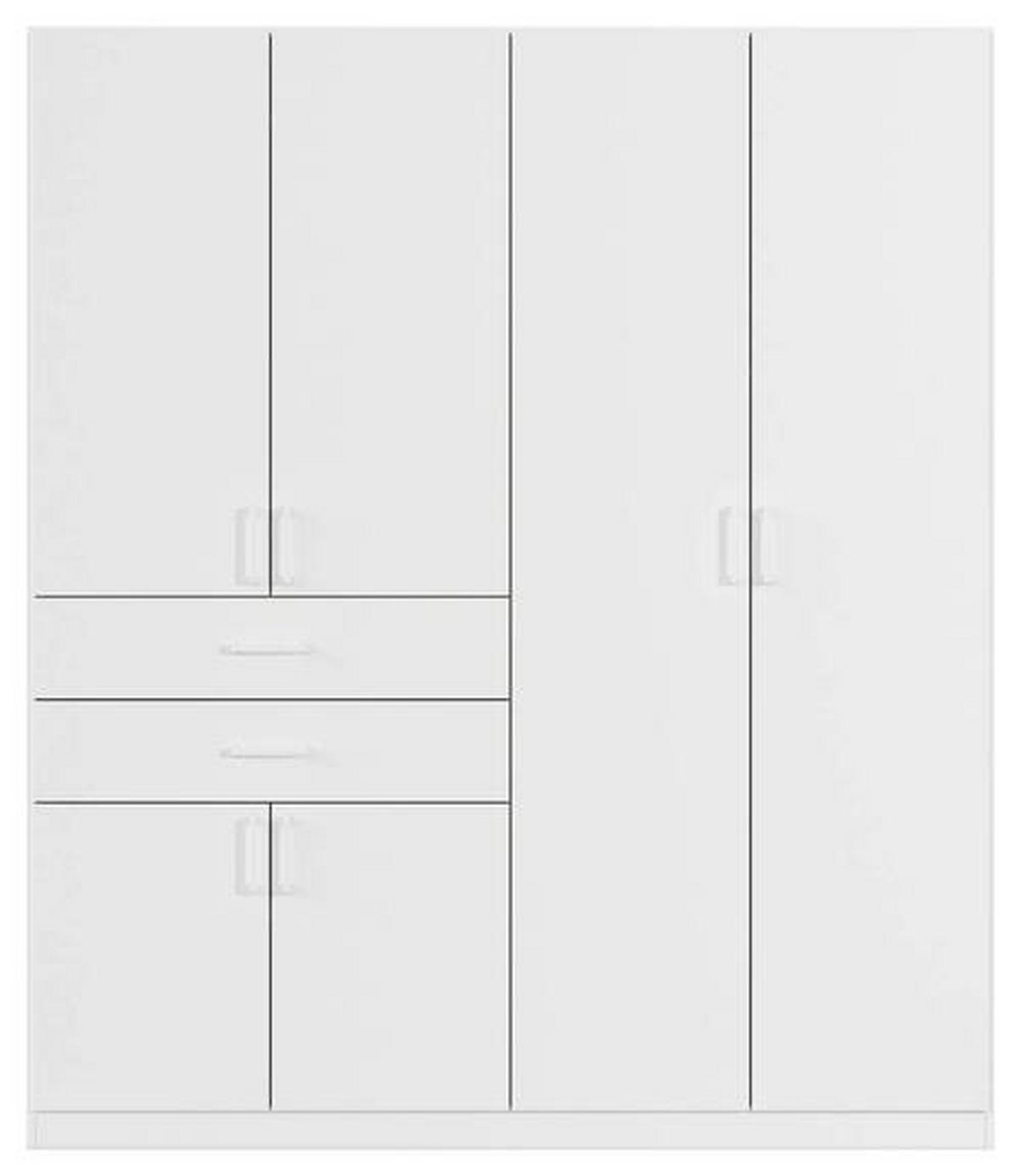 NYÍLÓAJTÓS SZEKRÉNY fehér  - fehér, Modern, műanyag/faalapú anyag (180/210/54cm) - Rauch Möbel
