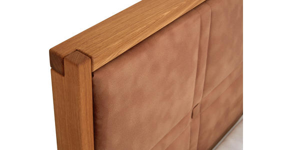 BOXSPRINGBETT 180/200 cm in Eichefarben, Hellbraun - Hellbraun/Eichefarben, Natur, Holz/Textil (180/200cm) - Valnatura