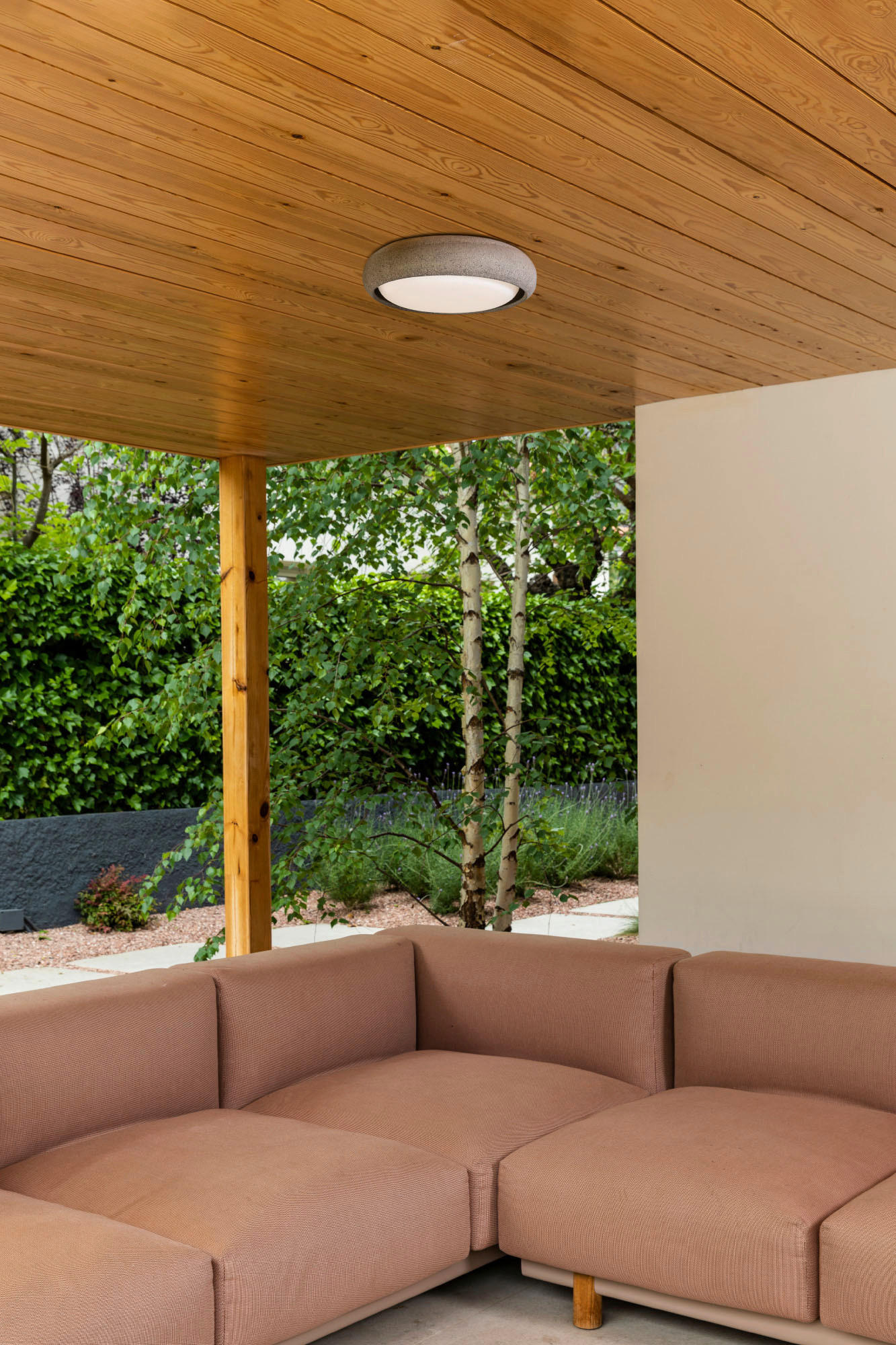 AUßENDECKENLEUCHTE 24/6.5 cm   - Dunkelgrau, Basics, Stein (24/6.5cm)