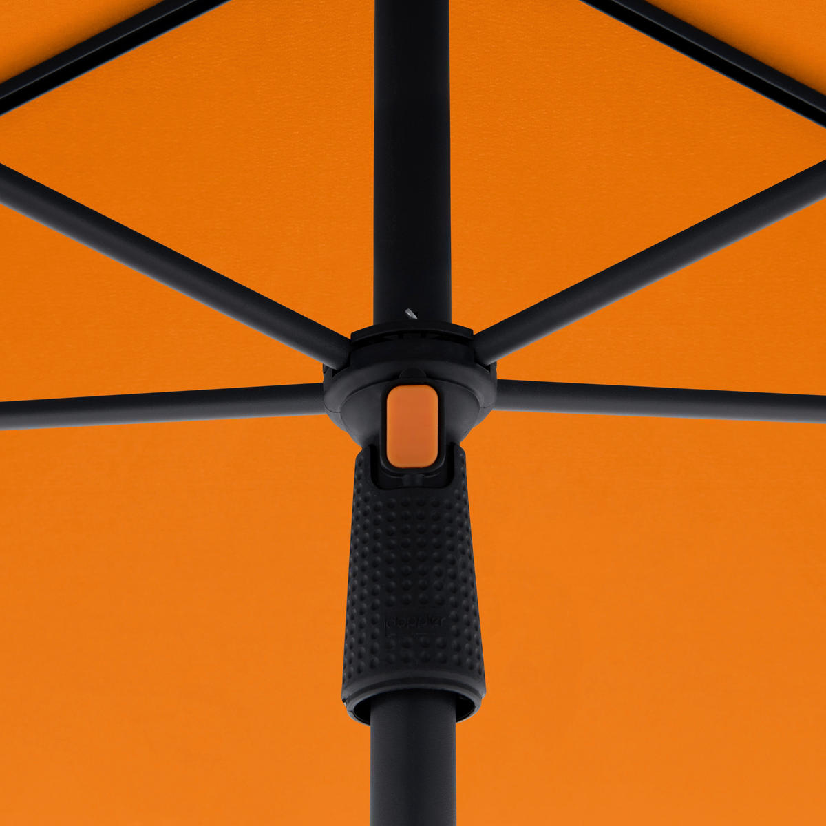 SENČNIK - oranžna/antracit, Basics, kovina/tekstil (190/125cm) - Doppler