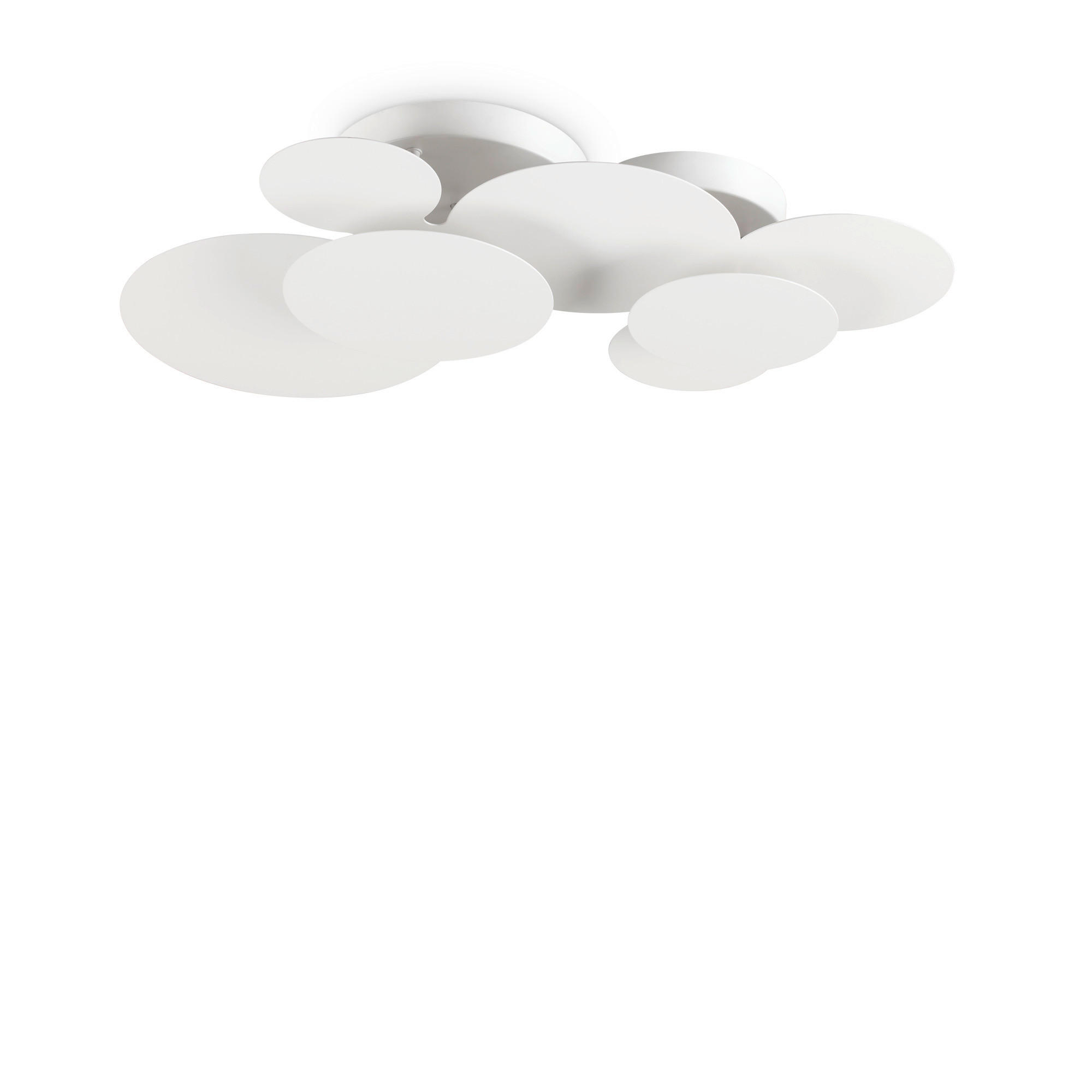 LED-DECKENLEUCHTE Cloud 74/47/13 cm   - Weiß, Design, Metall (74/47/13cm) - Ideal Lux