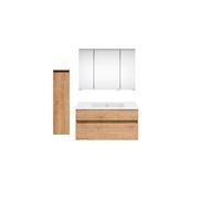 BADEZIMMER  in 120 cm  - Eichefarben/Weiß, KONVENTIONELL, Keramik/Holzwerkstoff (120cm) - Puris