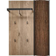GARDEROBENPANEEL  in 75/115/29 cm  - Eichefarben, Design, Holz/Metall (75/115/29cm) - Johann Jakob