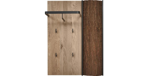 GARDEROBENPANEEL  in 75/115/29 cm  - Eichefarben, Design, Holz/Metall (75/115/29cm) - Johann Jakob