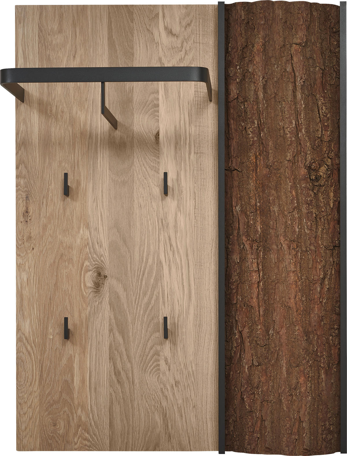 GARDEROBENPANEEL 75/115/29 cm  - Eichefarben, Design, Holz/Metall (75/115/29cm) - Johann Jakob