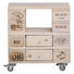 KOMMODE massiv Naturfarben - Silberfarben/Naturfarben, Trend, Holz/Kunststoff (50/53/40cm) - Carryhome KOMMODE massiv Naturfarben - Silberfarben/Naturfarben, Trend, Holz/Kunststoff (50/53/40cm) - Carryhome