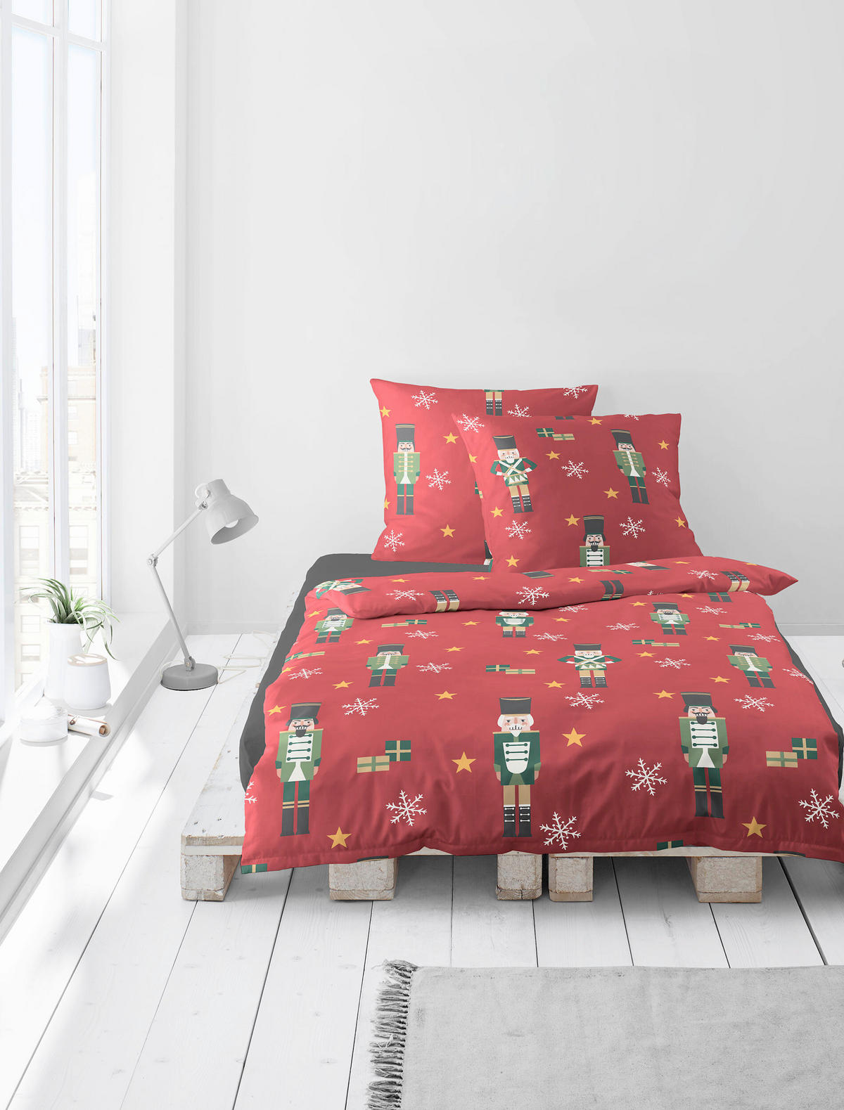 BETTWÄSCHE 2-teilig Biber 135/200 cm  - Rot, Design, Textil (135/200cm) - Bierbaum