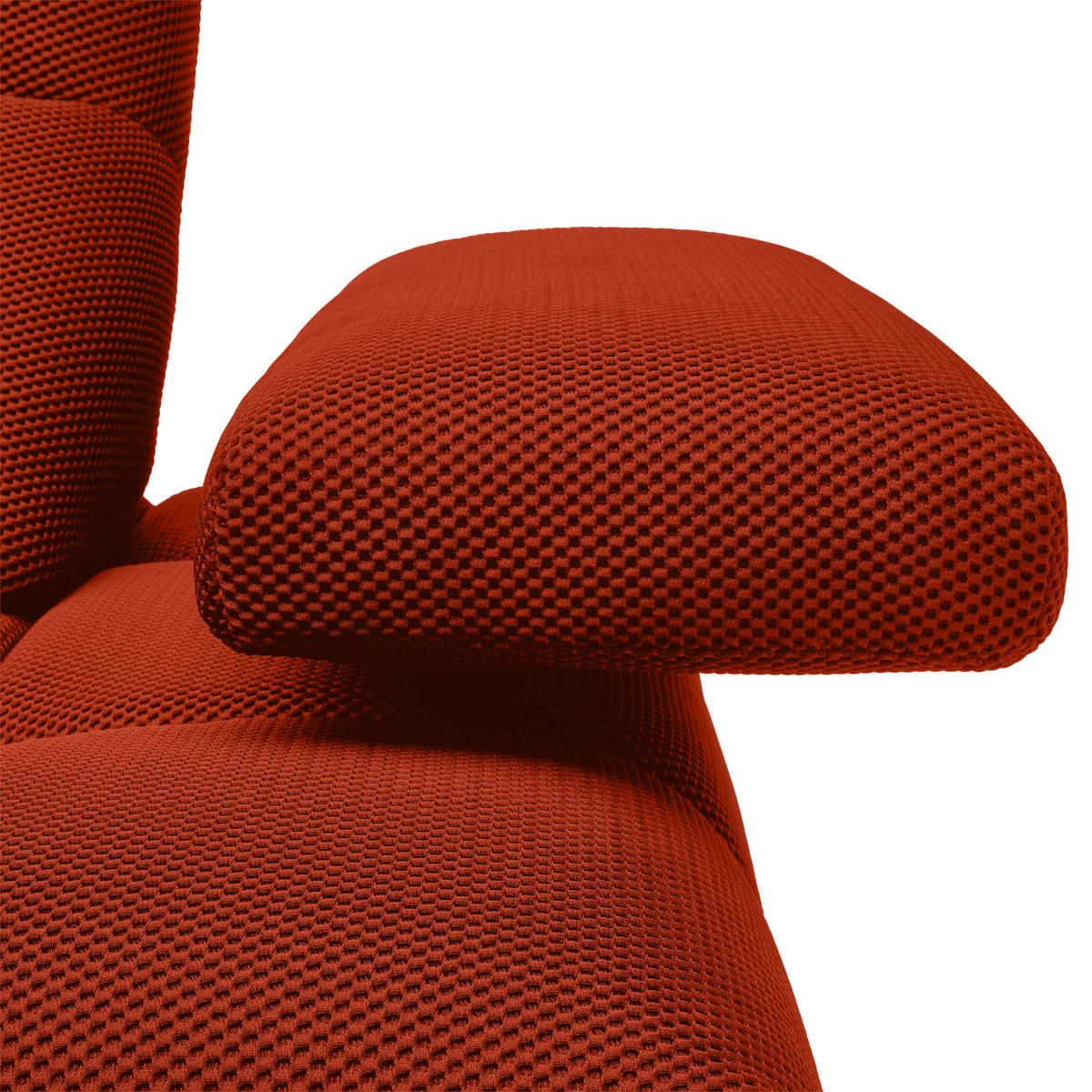 ECKSOFA in Struktur Dunkelorange  - Dunkelorange/Schwarz, Design, Kunststoff/Textil (233/313cm) - Emilio Belluti