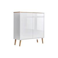 KOMMODE Mailand Typ 4 + HF  in 79/86/33 cm  - Weiß Hochglanz/Eiche Artisan, MODERN, Holz/Holzwerkstoff (79/86/33cm) - MID.YOU