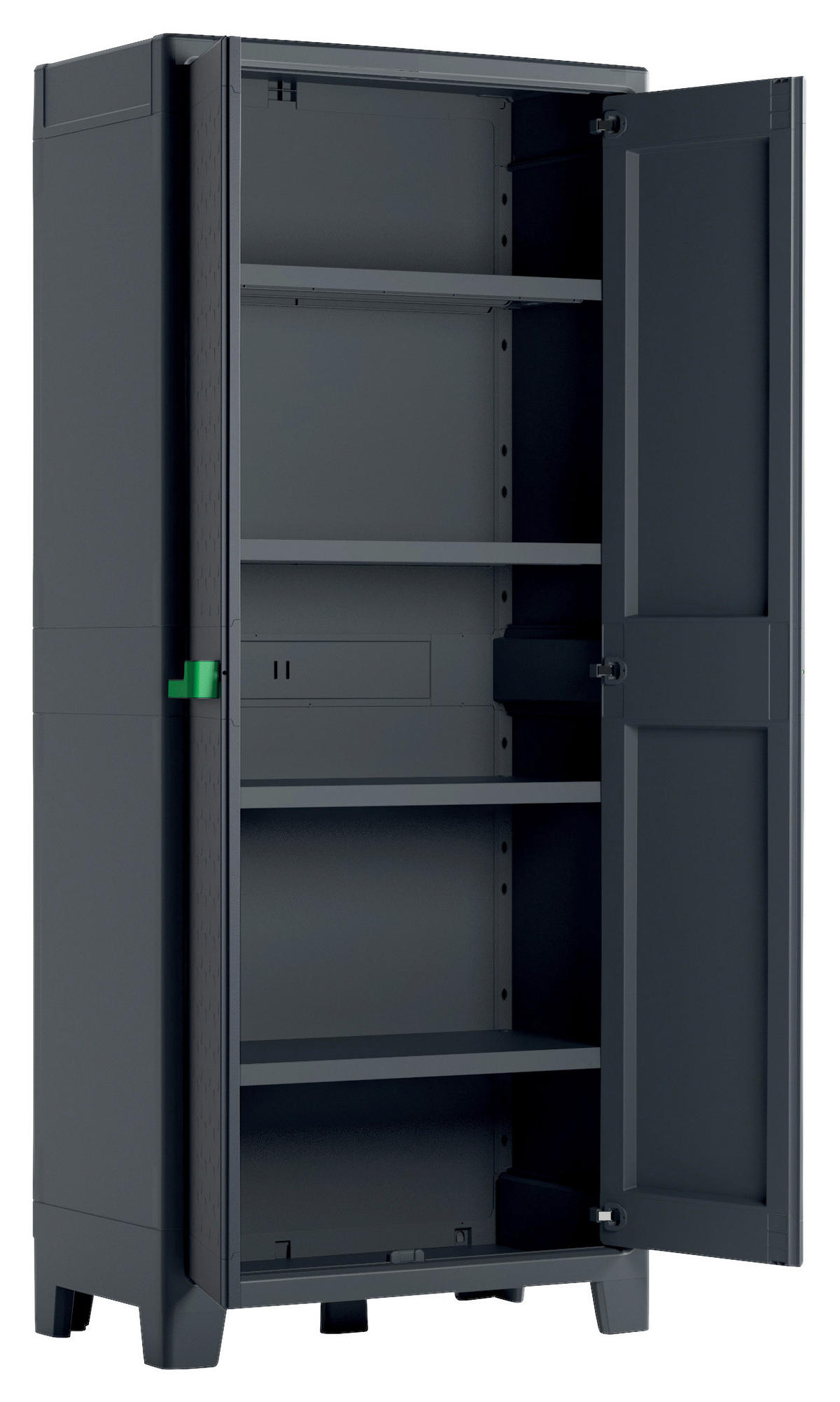 GERÄTESCHRANK 44/182/80 cm  - Anthrazit/Grau, Design, Kunststoff (44/182/80cm) - Keter