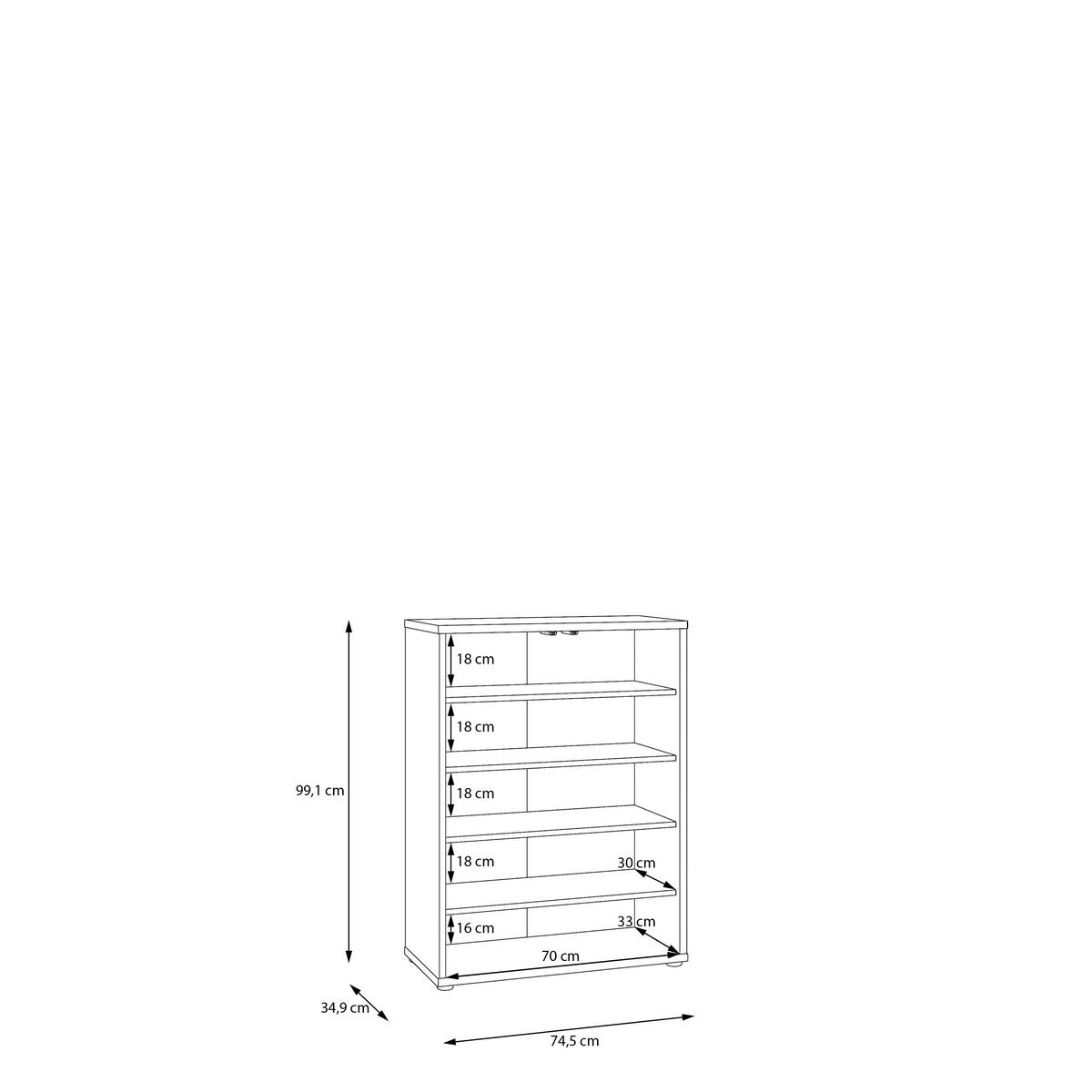 OMARA ZA ČEVLJE peščene barve - peščene barve, Moderno, umetna masa/leseni material (74,5/99,1/34,9cm) - Carryhome