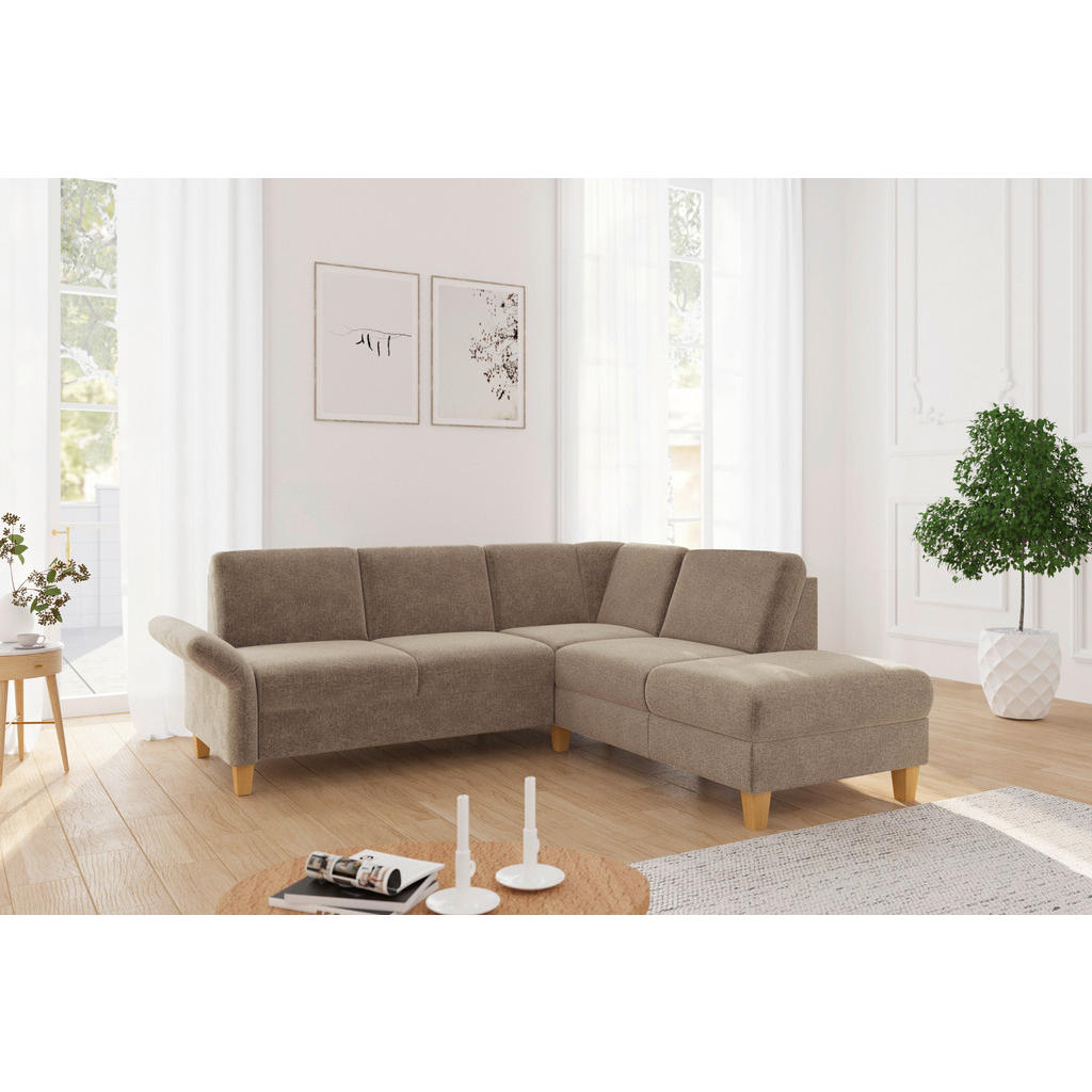 Sit & More ROHOVÁ SEDAČKA, textil, svetlohnedá