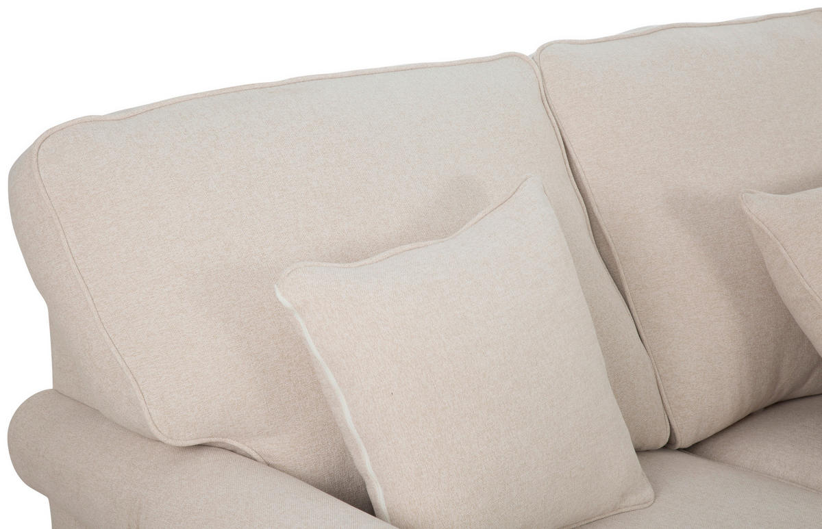 KUTNA GARNITURA tekstil  bež   - bež/crna, Konvencionalno, tekstil/drvo (394/100/245cm) - P & B