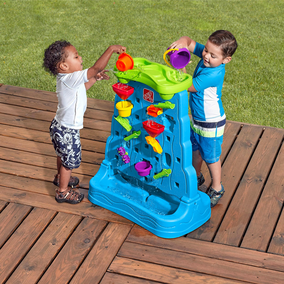 WASSERSPIELWAND DISCOVERY WALL Blau  - Blau, KONVENTIONELL, Kunststoff (71,12/84,45/41,27cm) - Ambia Garden
