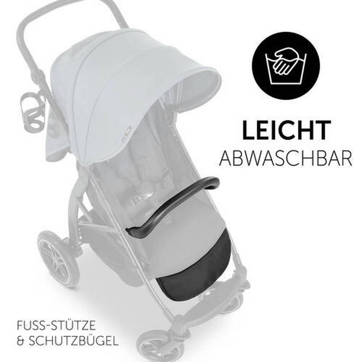 BUGGY RAPID 4 D  - Schwarz/Mintgrün, Basics, Textil (92/57/110cm) - Hauck