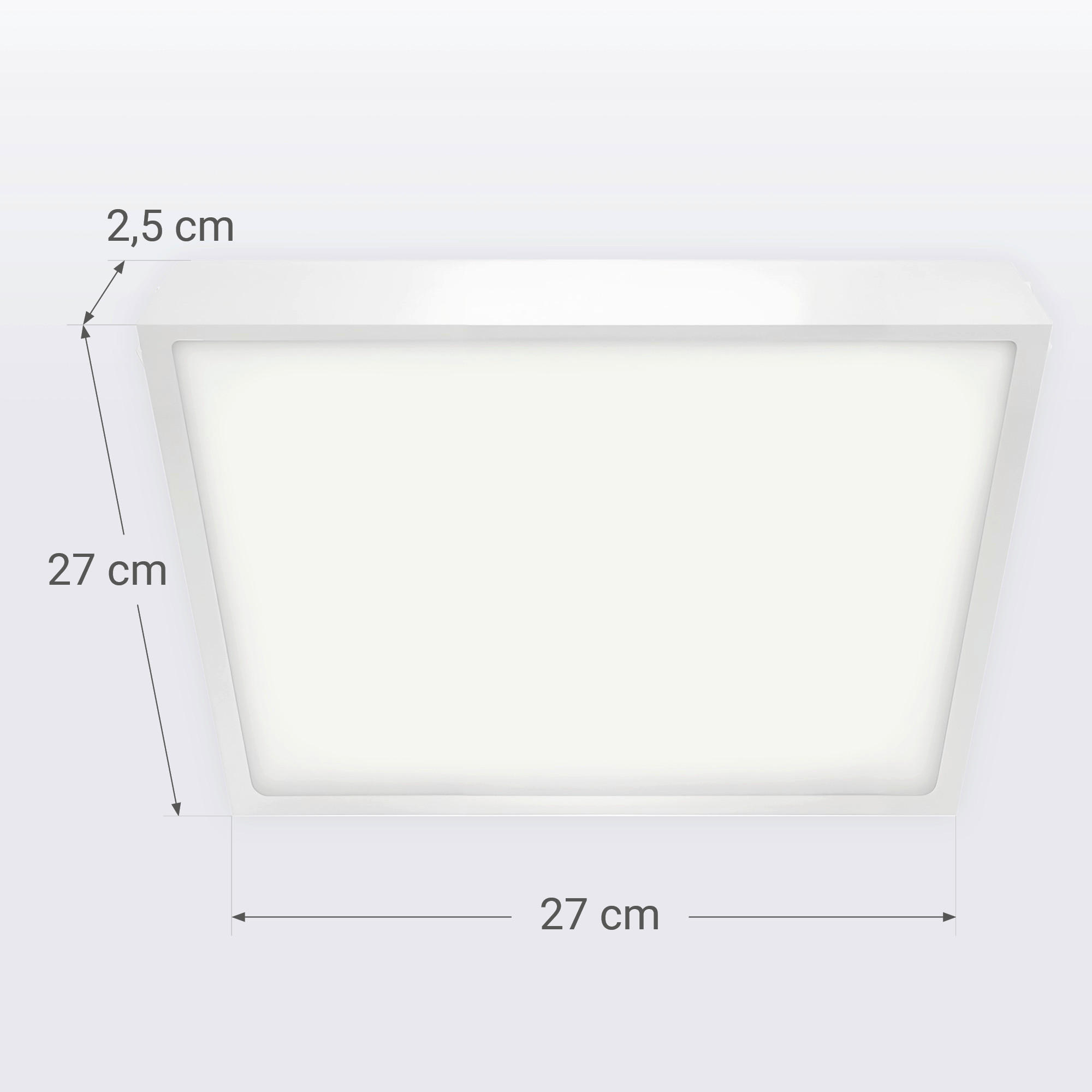 FÜRDŐSZOBAI MENNYEZETI LÁMPA - fehér, Basics, fém (2,5/19/19cm)
