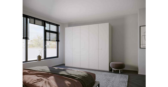 DREHTÜRENSCHRANK 251/235/60 cm 5-türig Hellgrau - Hellgrau, Trend, Glas/Holzwerkstoff (251/235/60cm) - Novel