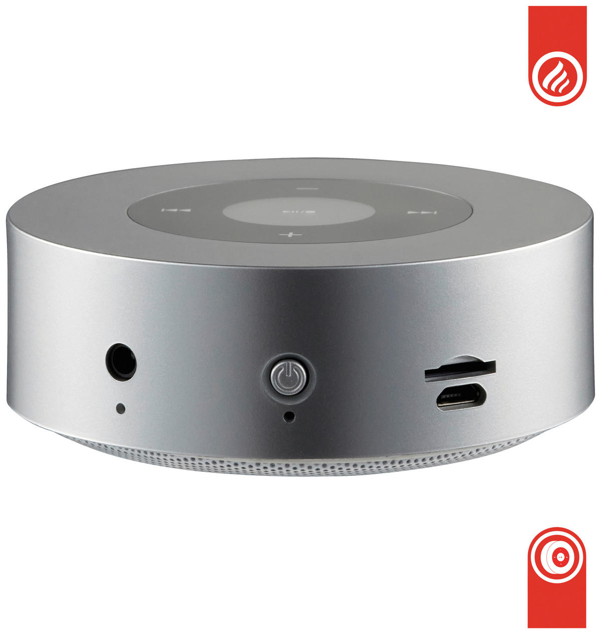KAMIN-SOUNDBOX - Silberfarben, Basics, Kunststoff (8,5/3,0/8,5cm)