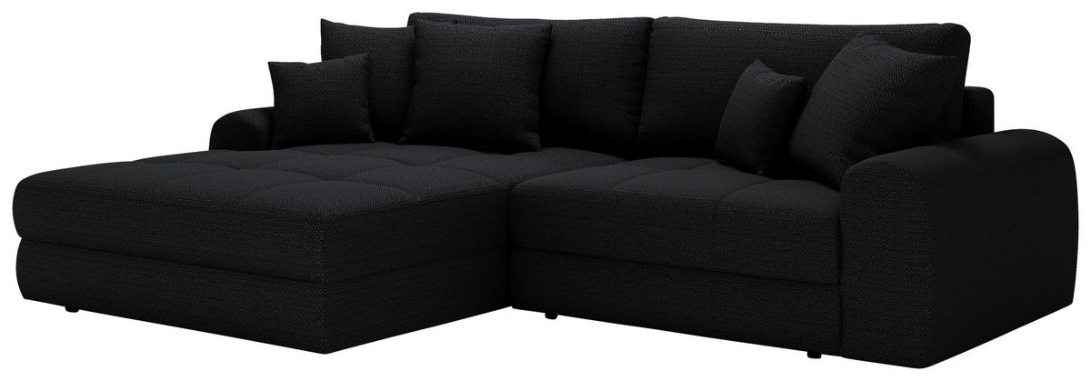 ECKSOFA LORSON Schwarz Struktur  - Beige/Schwarz, Design, Kunststoff/Textil (208/290cm) - Livetastic